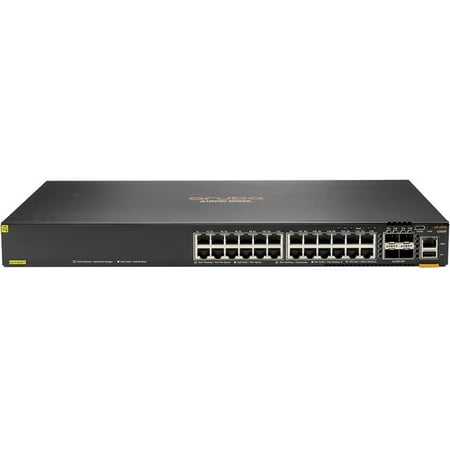 HPE Aruba 6300F 24-port 1GbE Class 4 PoE and 4-port SFP56 Switch - JL666A#ABA