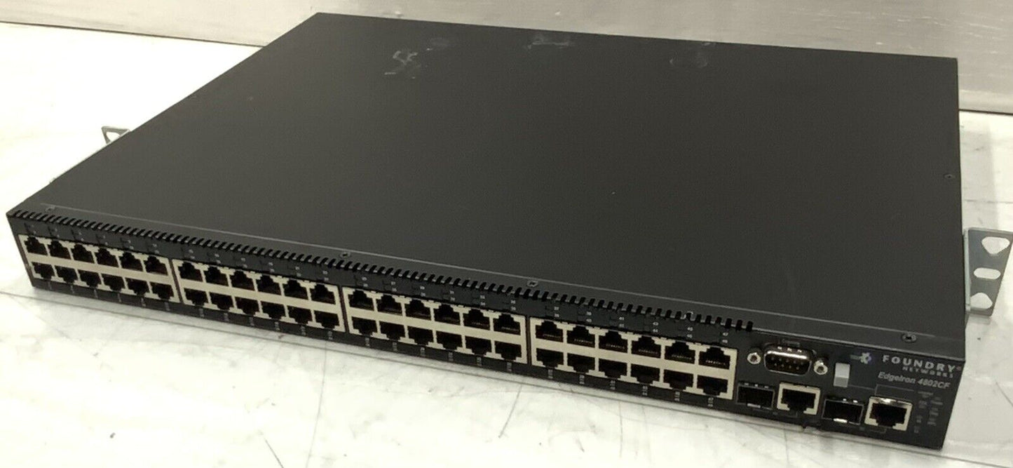 Foundry Networks EdgeIron 4802CF 48-Port 100MB 2xGBIC Managed Switch