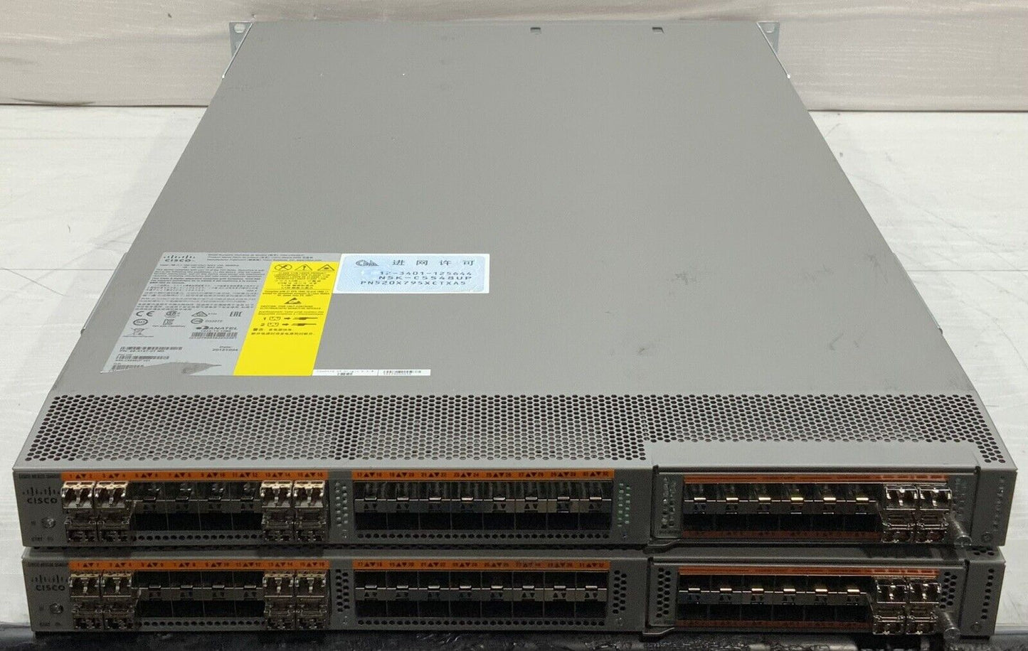Lot of 2 Cisco Nexus N5K-C5548UP 32-Port 10GbE SFP+ Fibre Channel Switch