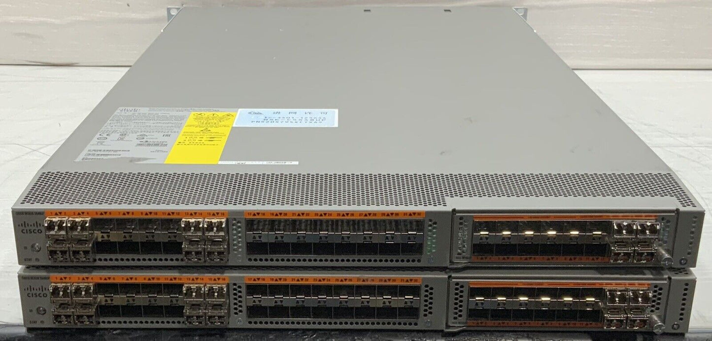 Lot of 2 Cisco Nexus N5K-C5548UP 32-Port 10GbE SFP+ Fibre Channel Switch