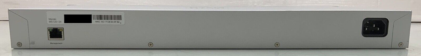 Cisco Meraki MS120-24-HW 24-Port Gigabit Ethernet Cloud Managed Switch UNCLAIMED