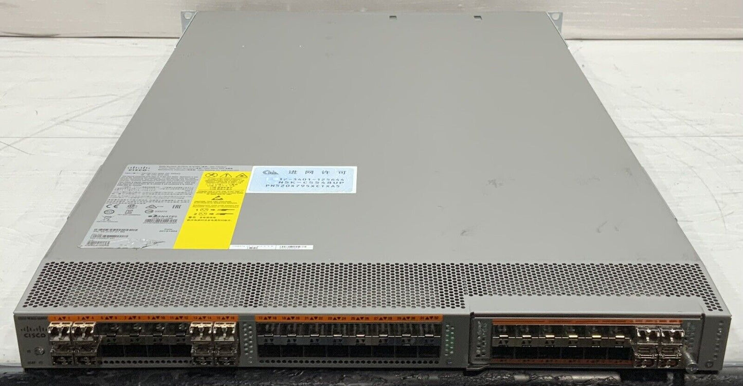 Lot of 2 Cisco Nexus N5K-C5548UP 32-Port 10GbE SFP+ Fibre Channel Switch