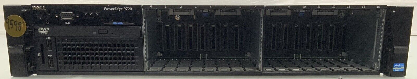 Dell Poweredge R720 16-Bay 2U Server 2* Intel Xeon E5-2630 @ 2.30 GHz 64GB No HD