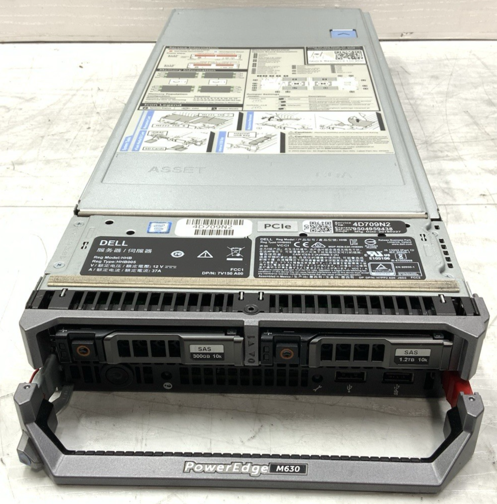 Dell PowerEdge VRTX HHB05 - 3x M640, 6x E5-2650 v4, 22.2TB SAS 768GB RAM H730M