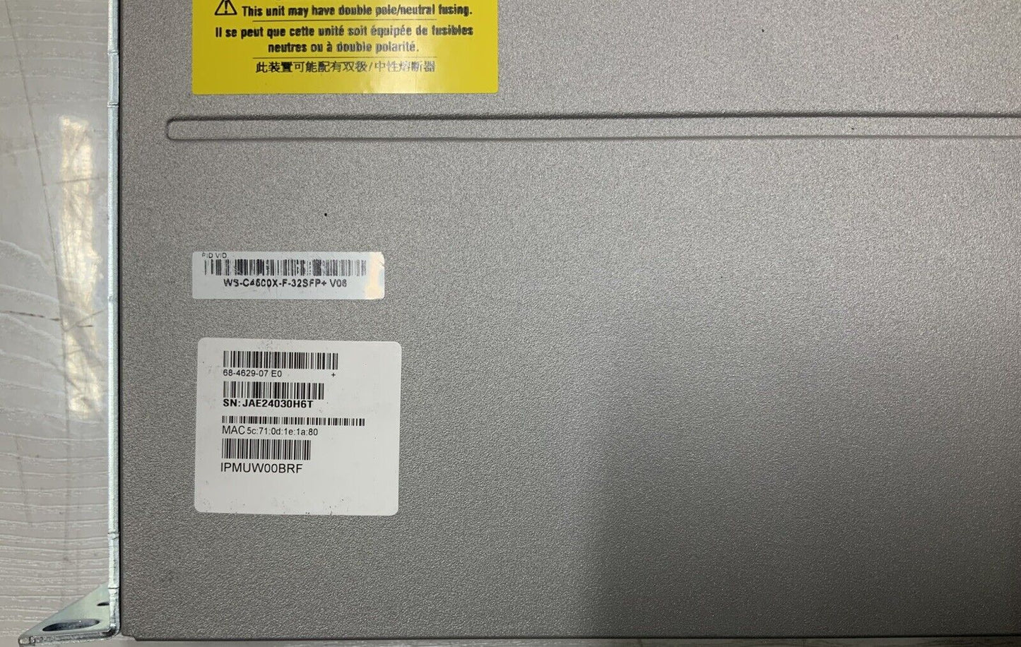 Cisco Catalyst WS-C4500X-F-32SFP+ V06 Switch w/ Dual Power & C4KX-NM-8SFP