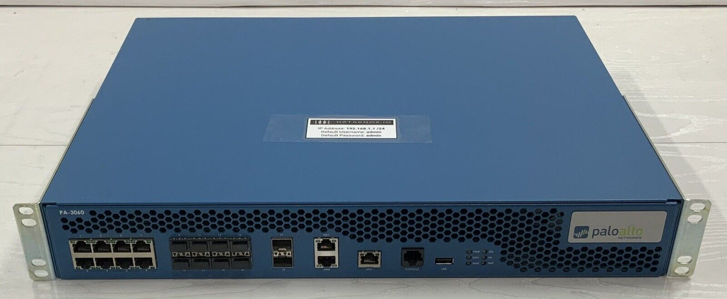 Palo Alto PA-3060 Network Enterprise Firewall Dual Power