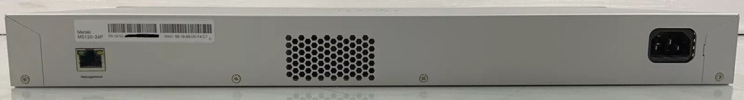 Cisco Meraki MS120-24P-HW - MS120 Series Access Switch -Unclaimed-