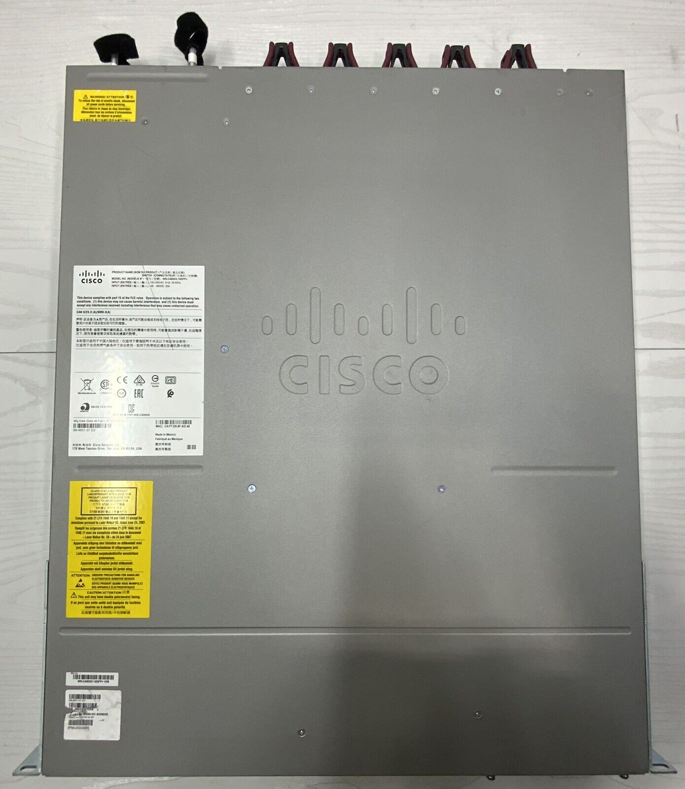 Lot of 2 Cisco WS-C4500X-16SFP+ 16-Port 10GE 4500 C4KX-NM-8SFP+