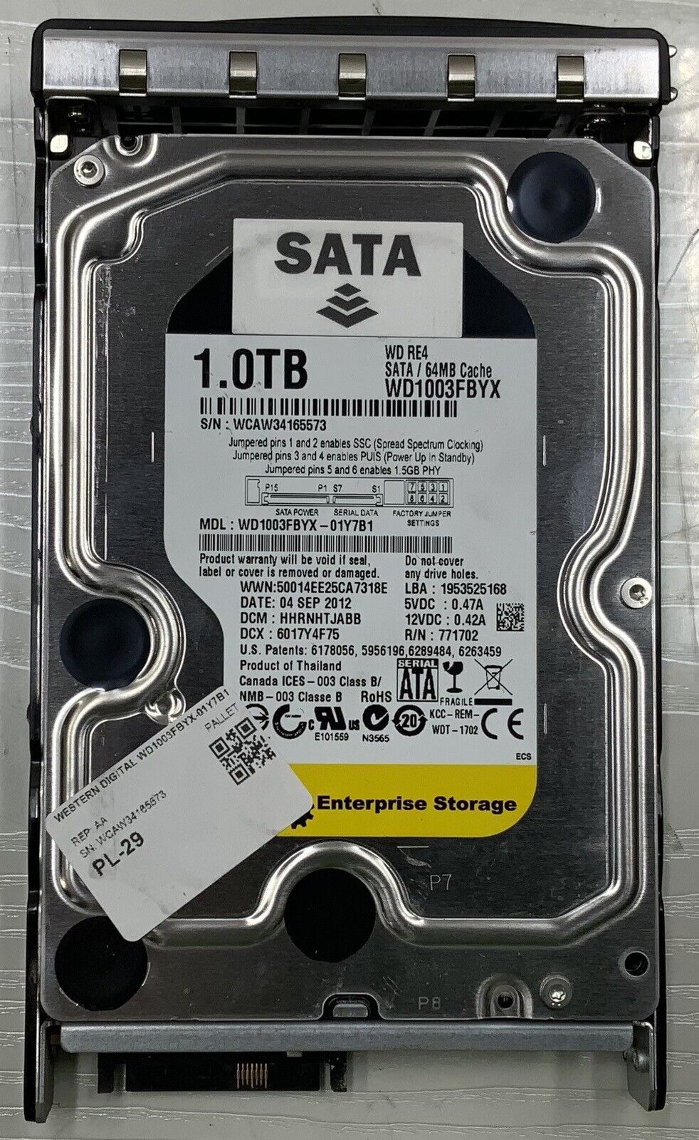 Western Digital WD1003FBYX-01Y7B1 1TB SATA 64MB Desktop Hard Disk Drive HDD