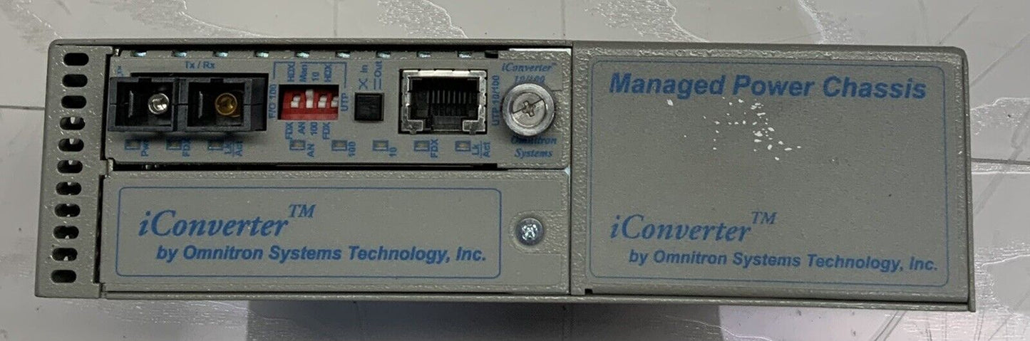Omnitron Systems 8230-0 Managed Power Chassis W/ iConverter 10/100 Module