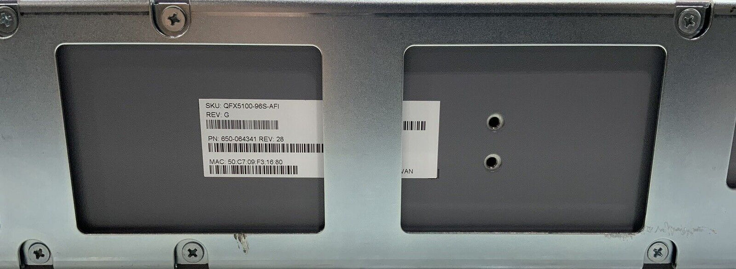 JUNIPER QFX5100-96S-AFI - 96x 10Gigabit SFP+ 8x 40Gigabit QSFP+ Switch Dual PSUs