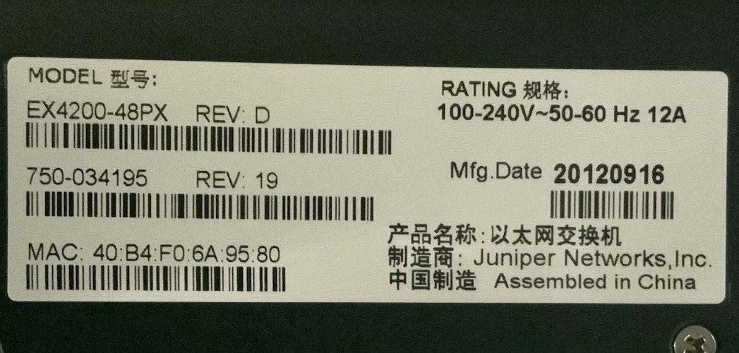 Lot of 9 Juniper 4200 48-Port GbE PoE Switch 1xPSU | EX4200-48PX