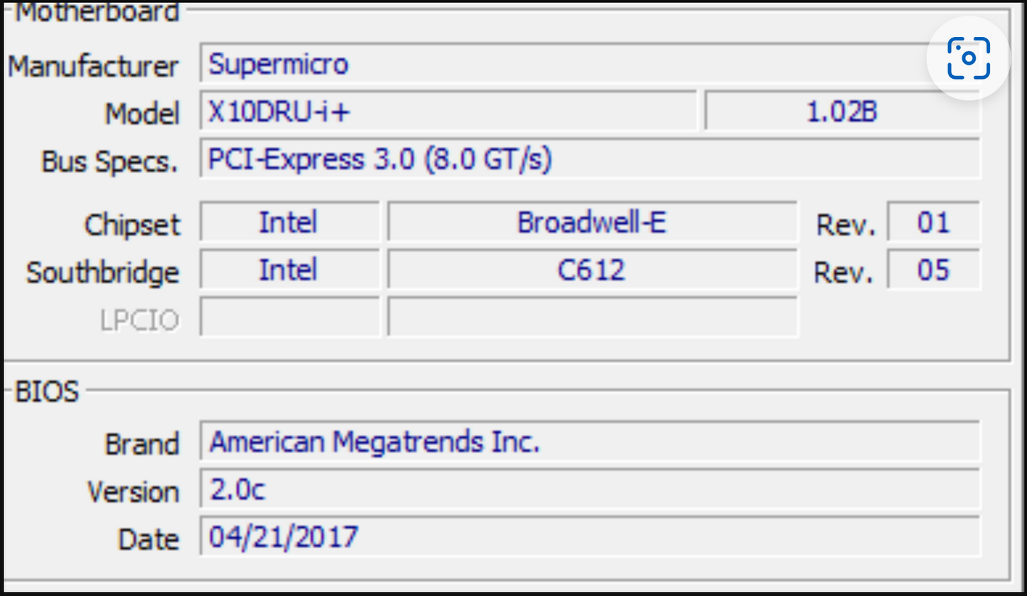SuperMicro 119U Server CSE-119U - X10DRU-I Motherboard E5-2690 v4 192GB DDR4