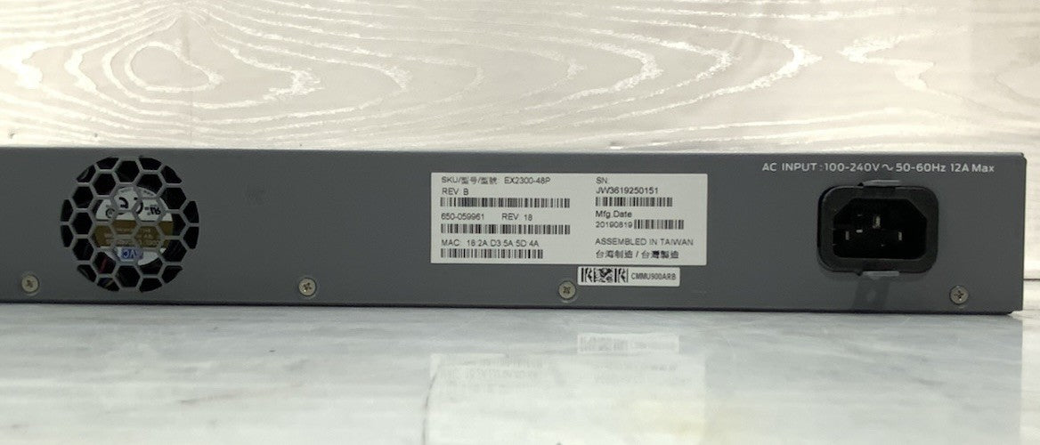 Juniper Networks 48-Port GbE RJ-45 SFP PoE+ Network Switch | EX2300-48P Rev. B