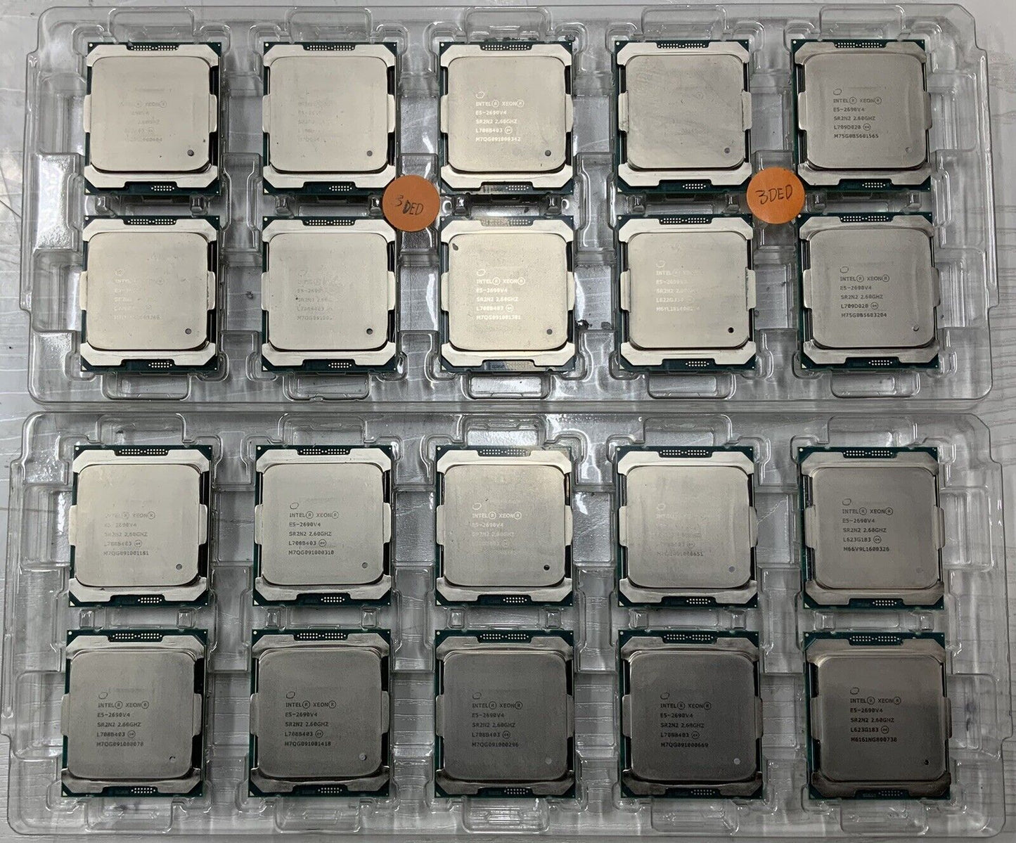 Lot of 20 Intel Xeon E5-2690V4 2.60Ghz 14-Core LGA 2011-3 CPU 35MB SR2N2