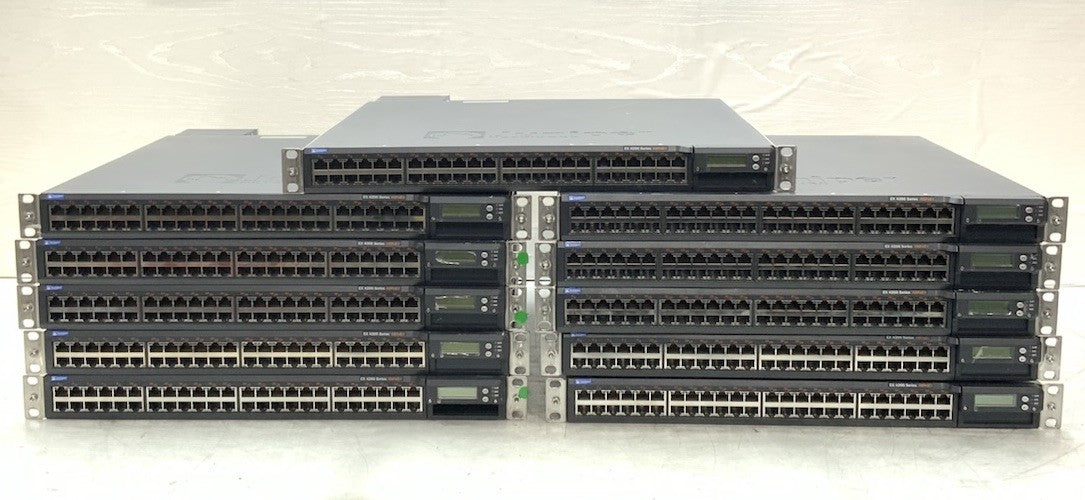 Lot of 9 Juniper 4200 48-Port GbE PoE Switch 1xPSU | EX4200-48PX