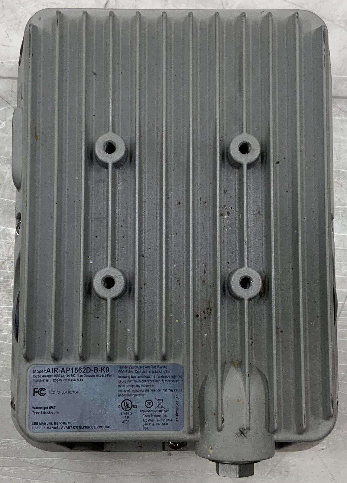Cisco AIR-AP1562D-B-K9 Aironet 1562D Outdoor Access Point 802.11ac