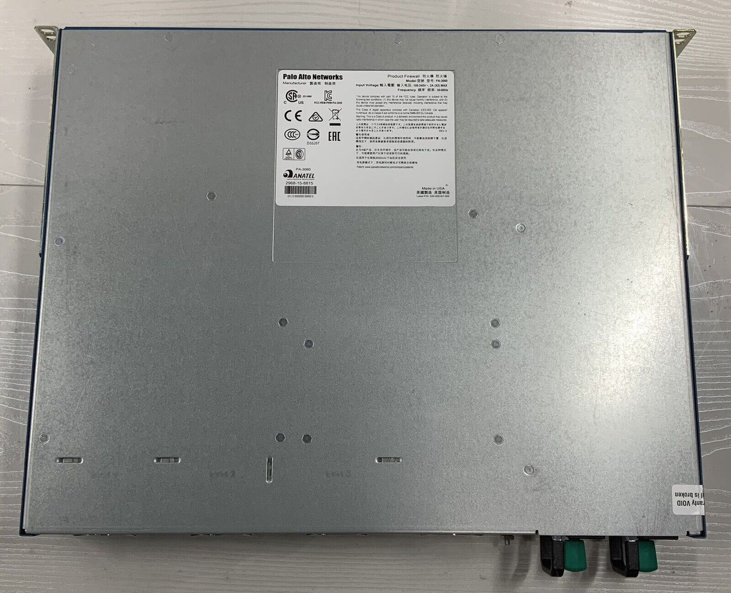 Palo Alto PA-3060 Network Enterprise Firewall Dual Power