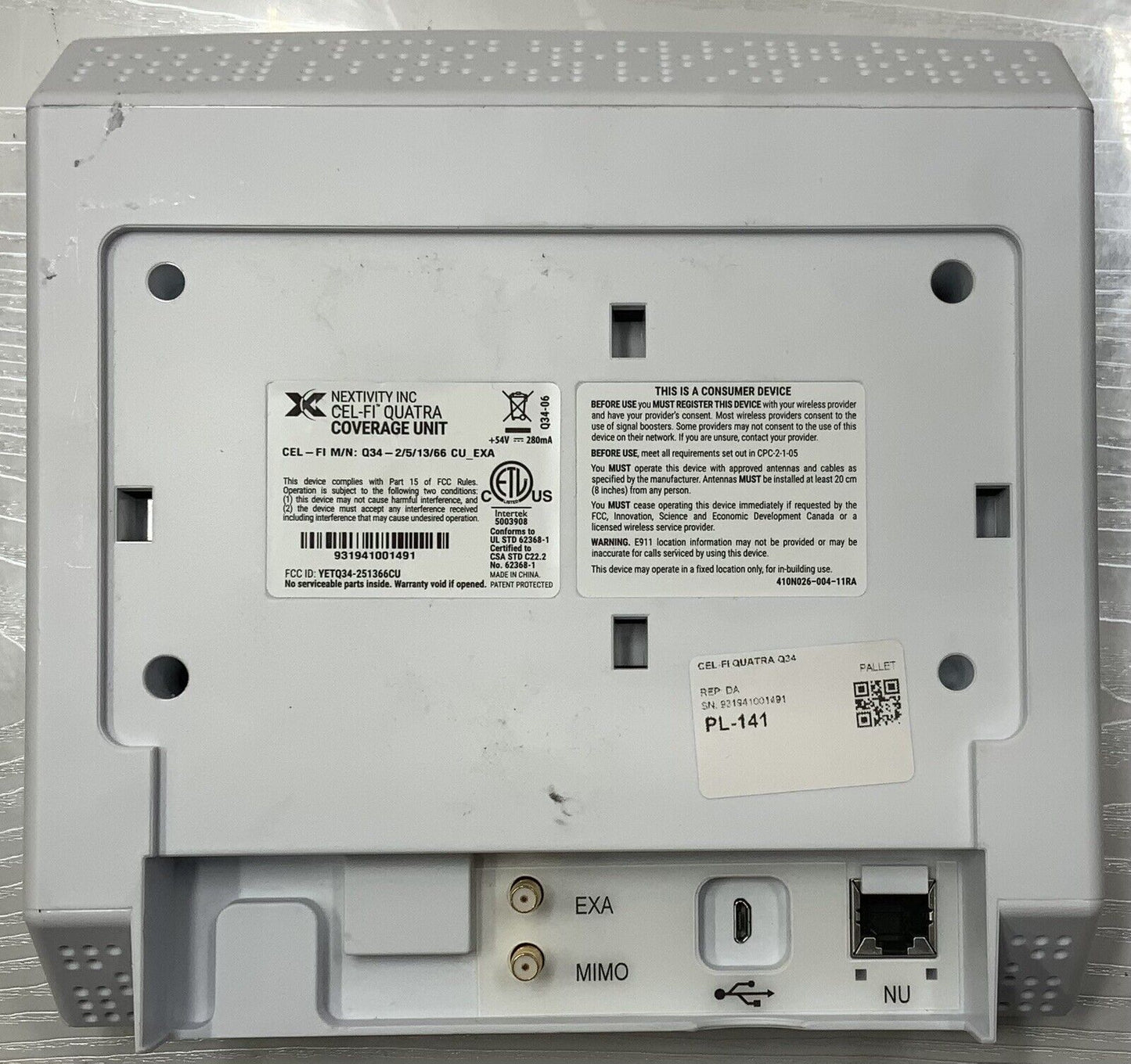 Lot of 8 - Nextivity Cel-Fi Quatra Coverage Unit Q34-2/5/13/66 CU_EXA