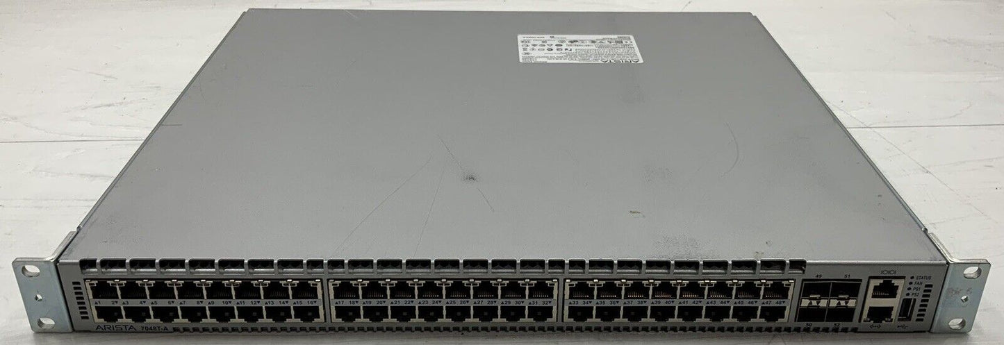 Lot of 2 Arista DCS-7048T-A-R 48-port switch 100/1000 RJ45 4x SFP+
