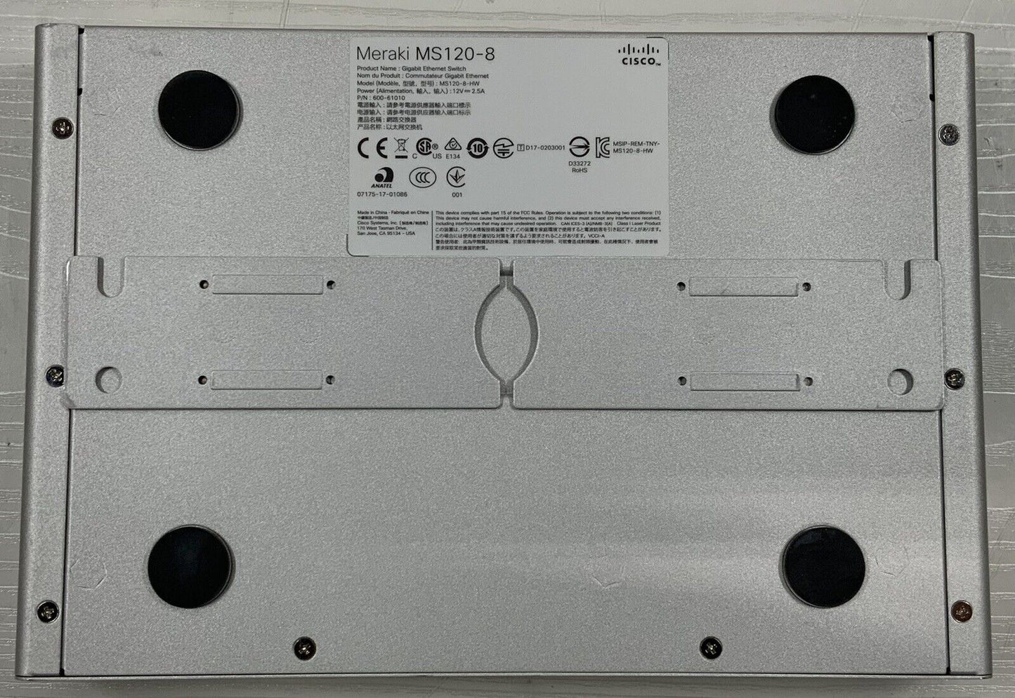 Cisco Meraki MS120-8 Cloud Managed Compact Switch - UNCLAIMED - MS120-8-HW