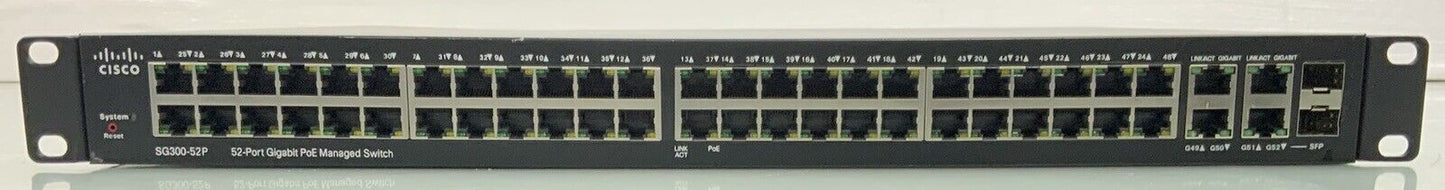 Cisco SG300-52P-K9 SG300-52P 52 Port Gigabit PoE Switch