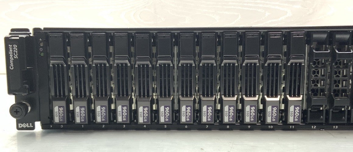 Dell Compellent 24-Bay SFF 12x 960GB SSD 2x EMM 2x PSU | SC220
