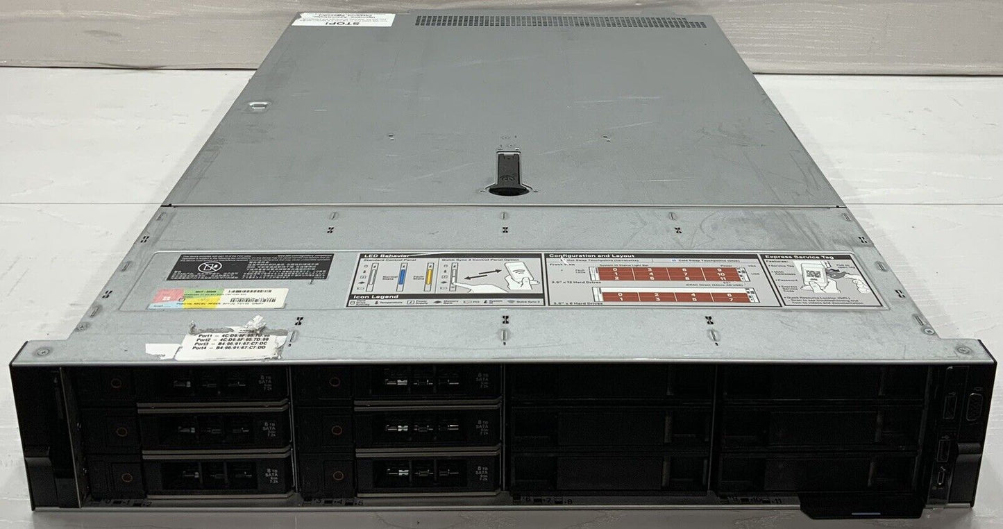 Dell R540 1x Intel Xeon Silver 4210 2.20 GHz 32GB DDR4 RAM 6x 8TB