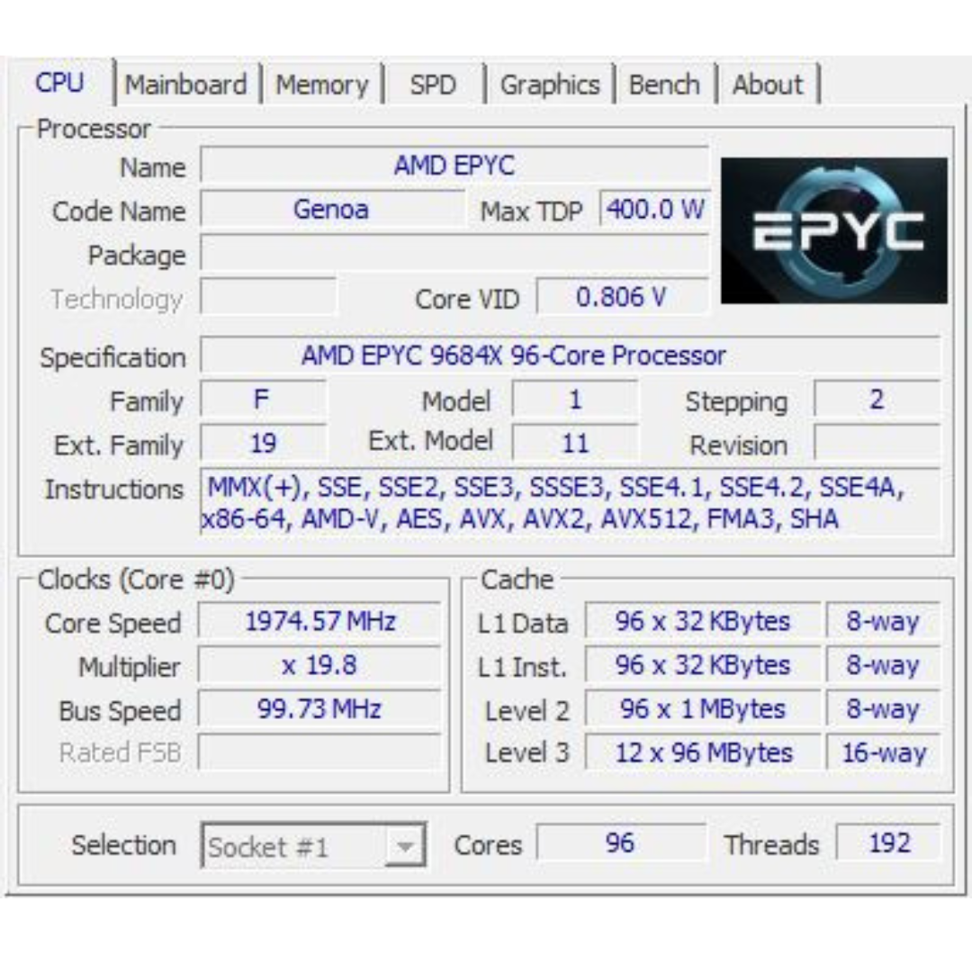 Lenovo ThinkSystem, 2x Micron 7.68TB E1.S SSD / 384GB DDR5 Ram / AMD Epyc 9684x