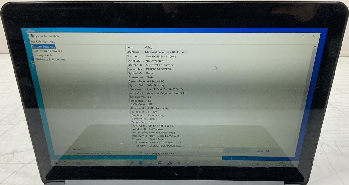Razer Blade RZ09-01652E22 14" i7-6700HQ 16GB RAM 256GB SSD GTX 970m Win 10 Pro