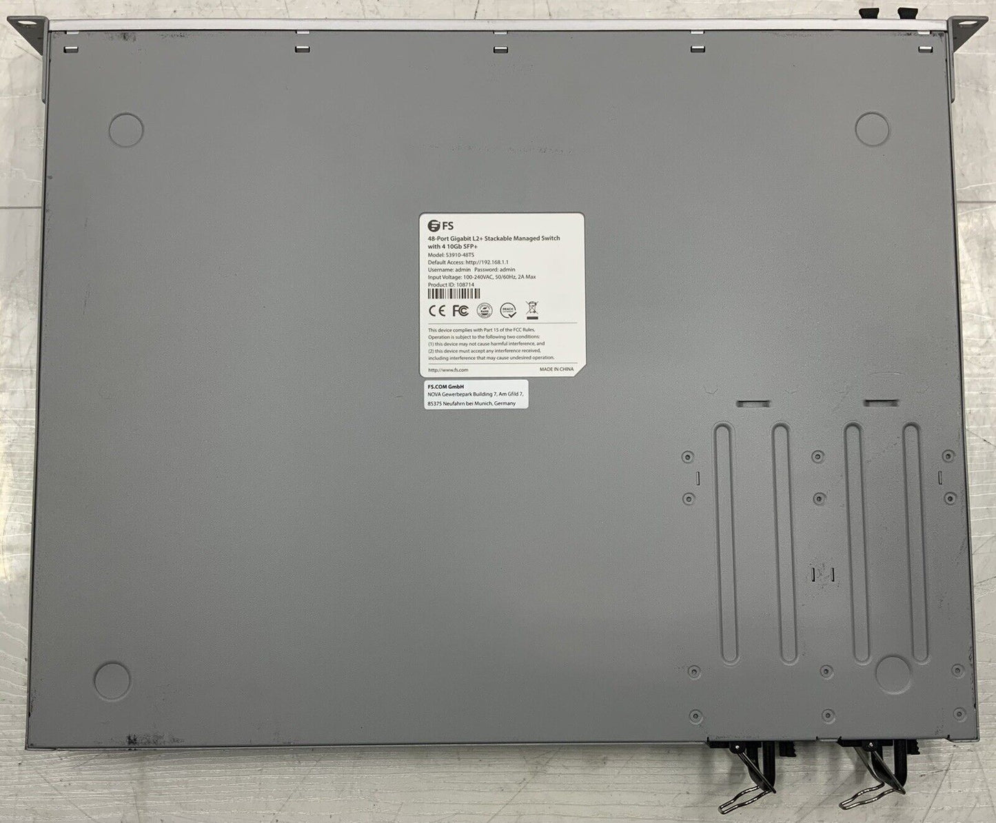 FS S3910-48TS 48-Port L2+ Switch 48 x Gigabit RJ45 4 X 10GB SFP+