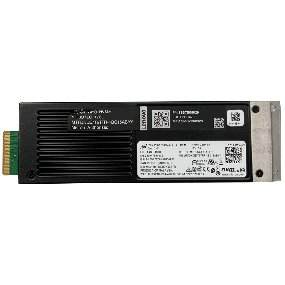 Lenovo ThinkSystem, 2x Micron 7.68TB E1.S SSD / 384GB DDR5 Ram / AMD Epyc 9684x
