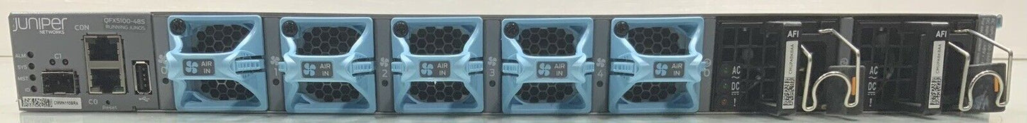 JUNIPER QFX5100-48S-AFO 48-Port SFP/SFP+10GbE 6x40GBE QSFP+ DUAL AC PS