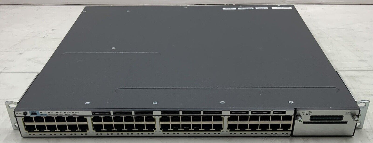 Cisco Catalyst 3750 48-Port Network Switch | WS-C3750X-48P-S