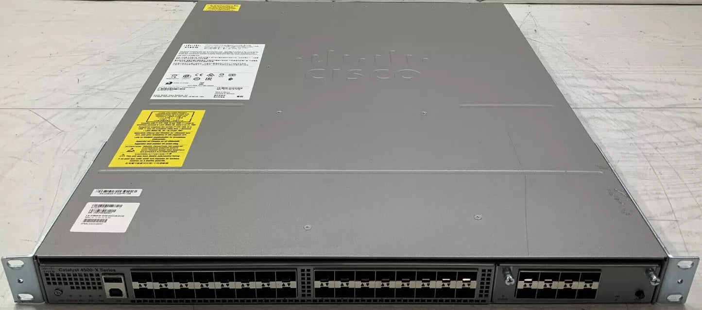 Cisco Catalyst WS-C4500X-F-32SFP+ V06 Switch w/ Dual Power & C4KX-NM-8SFP