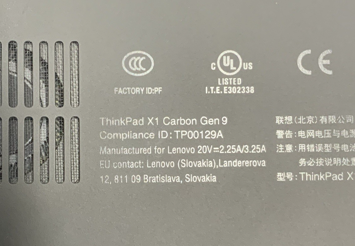 Lenovo ThinkPad X1 Carbon Gen 9 14" i7-1165G7 2.80GHz 16GB 1TB NVMe | Win 10 Pro