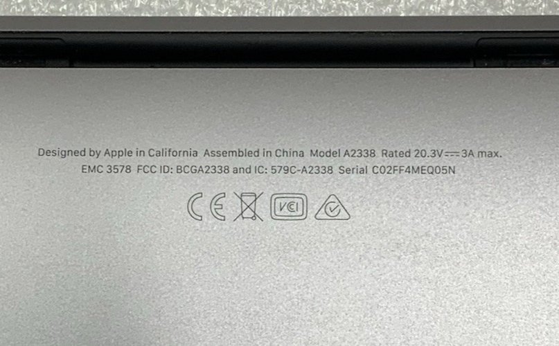 Apple MacBook Pro 13.3" M1 CPU 512GB SSD 16GB RAM Space Gray | MYDA2LL/A, A2338