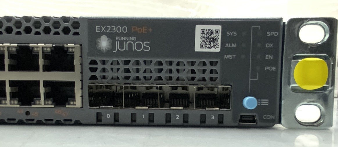 Juniper Networks 48-Port GbE RJ-45 SFP PoE+ Network Switch | EX2300-48P Rev. B