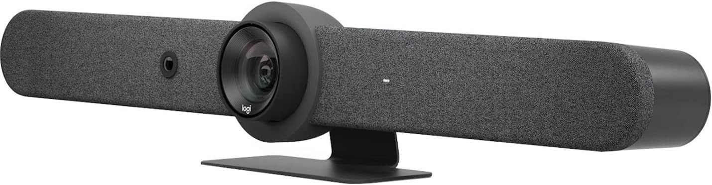 Logitech Rally Bar All-In-One Video Bar for Medium and Large Rooms, Graphite