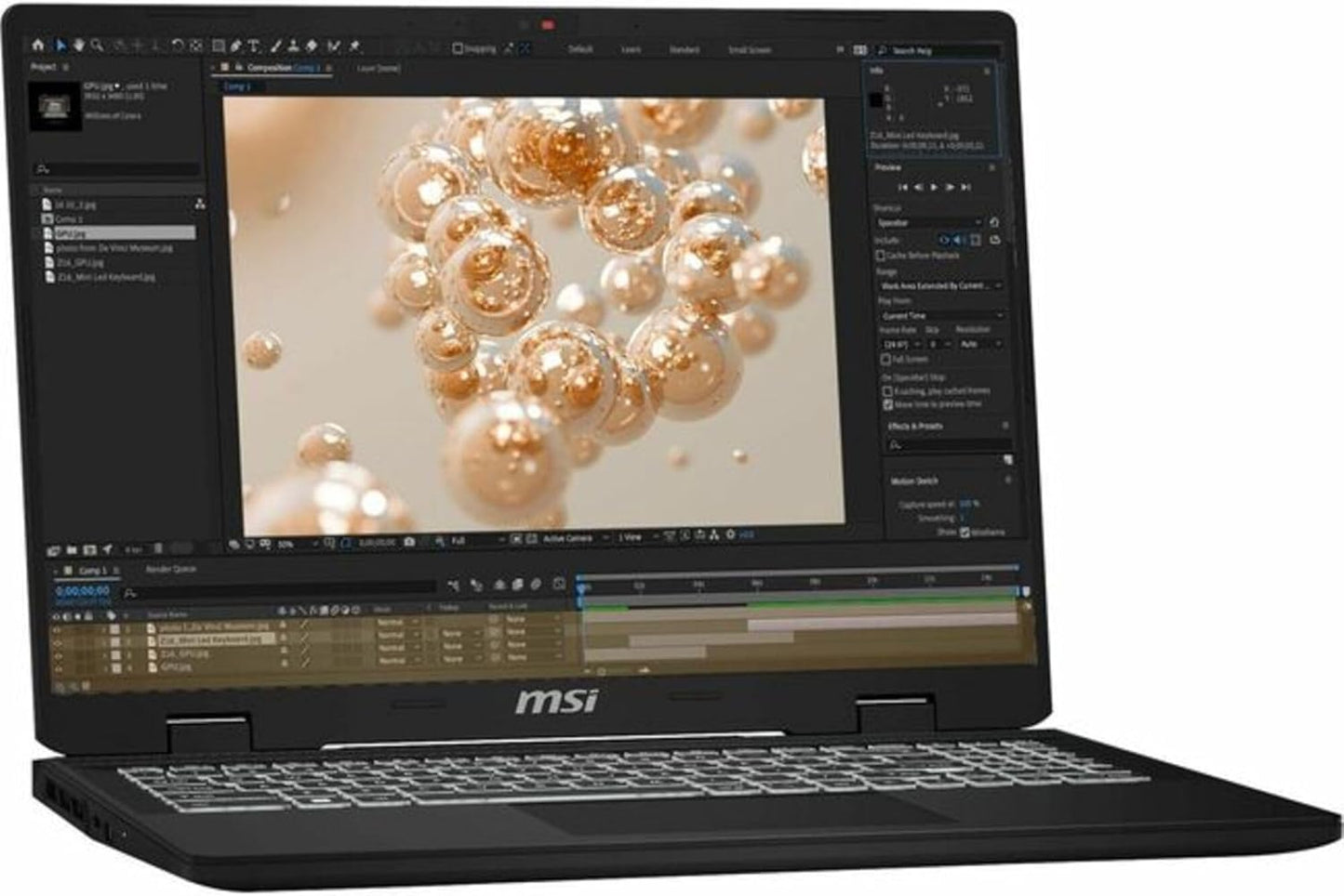 MSI Creator M14 14” 2.8K Display Creator Laptop: Intel Core i7-13620H, NVIDIA Geforce RTX 4060, 32GB DDR5, 2TB NVMe SSD, Cooler Boost, Win 11 Pro: Lunar Gray