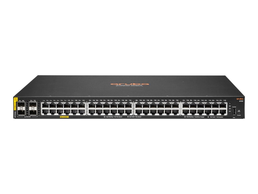 HPE R9Y04A-ABA 740W Networking CX 6100 48G Class4 PoE 4SFP Switch - R9Y04A#ABA