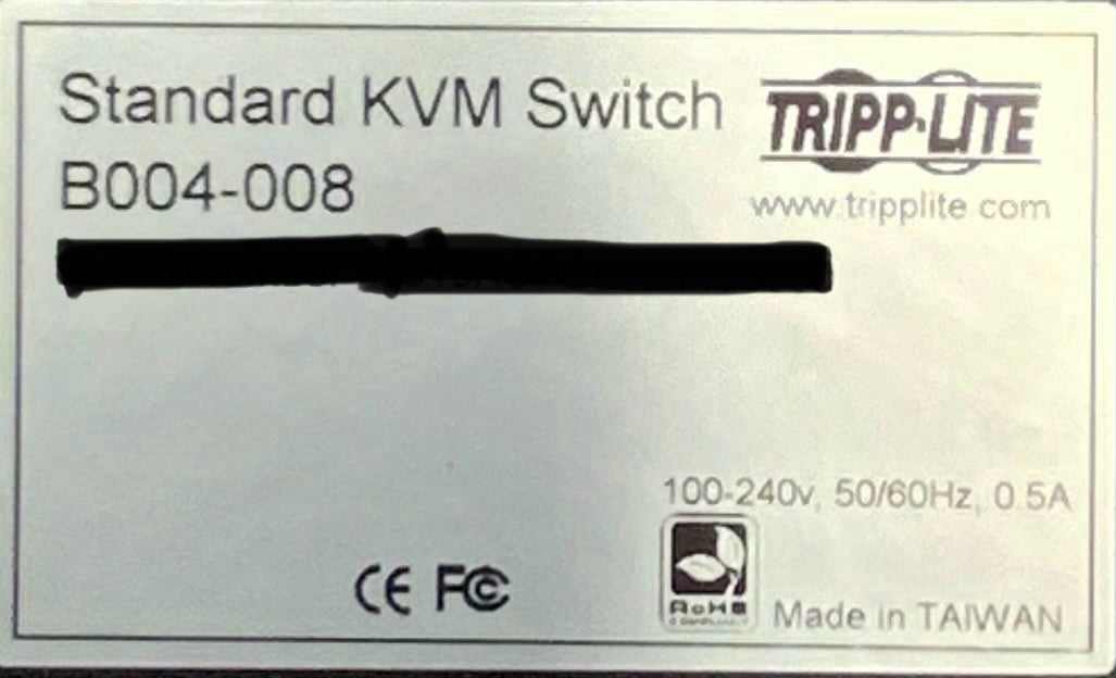 Tripp-Lite 8-Port Standard KVM Switch | B004-008