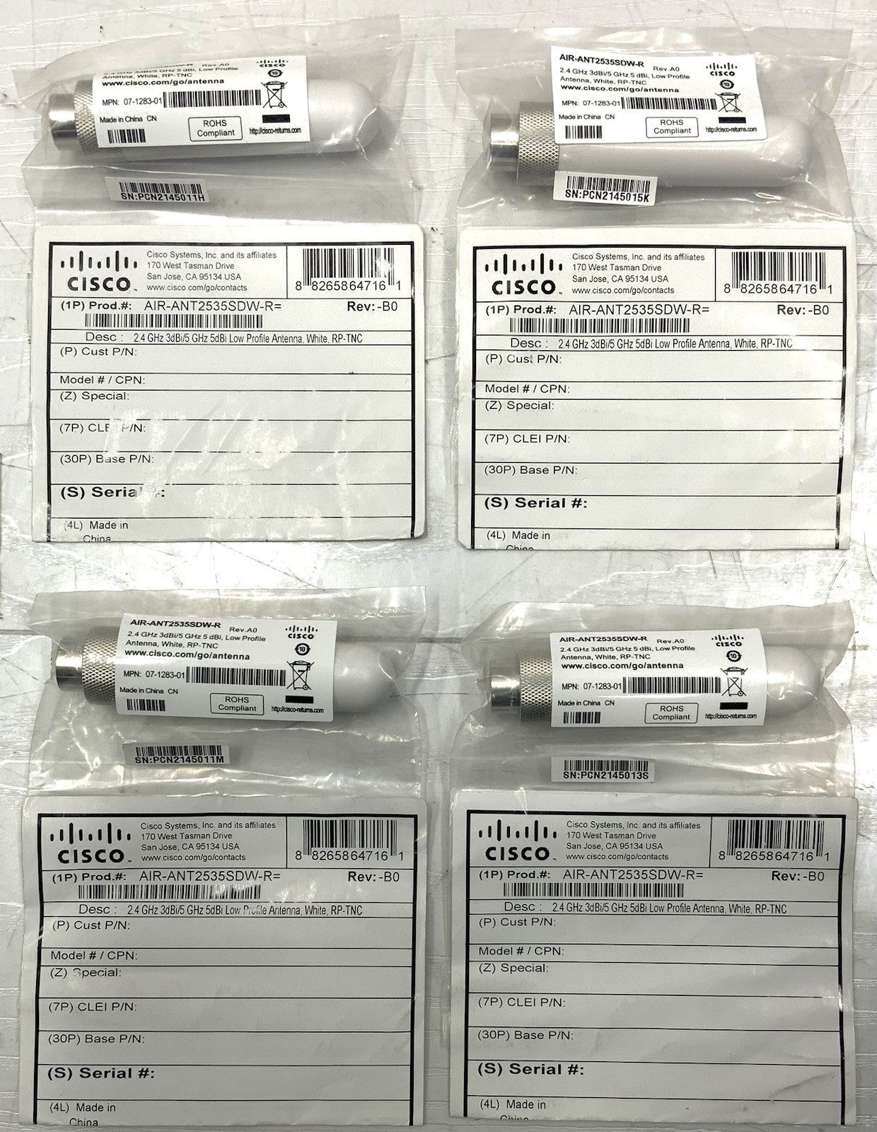 Cisco Aironet Antenna Set of 4 (Orange Dot, NON-SIA) | AIR-ANT2535SDW-R