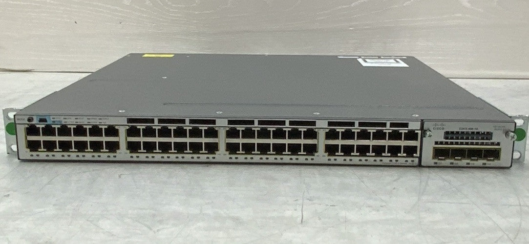 Cisco 48-Port Gigabit Ethernet POE+ Switch | WS-C3750X-48P-S, C3KX-NM-1G