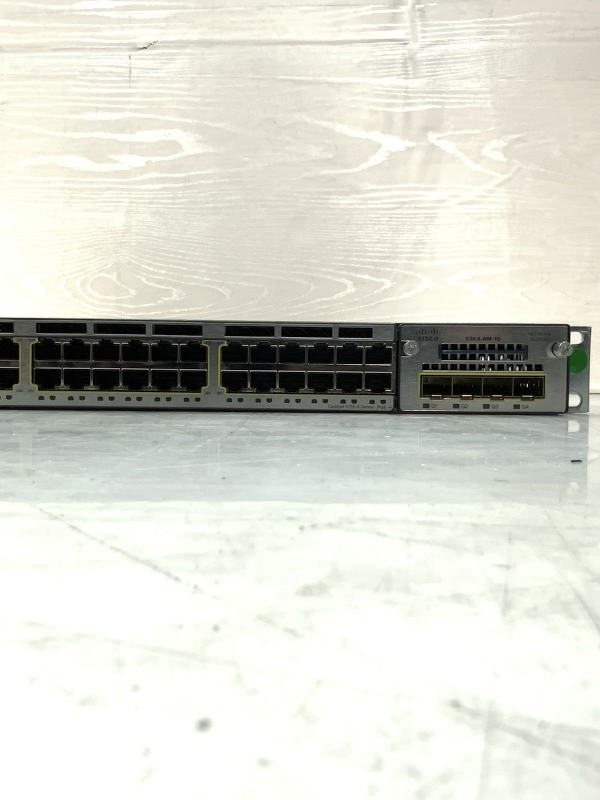 Cisco 48-Port Gigabit Ethernet POE+ Switch | WS-C3750X-48P-S, C3KX-NM-1G