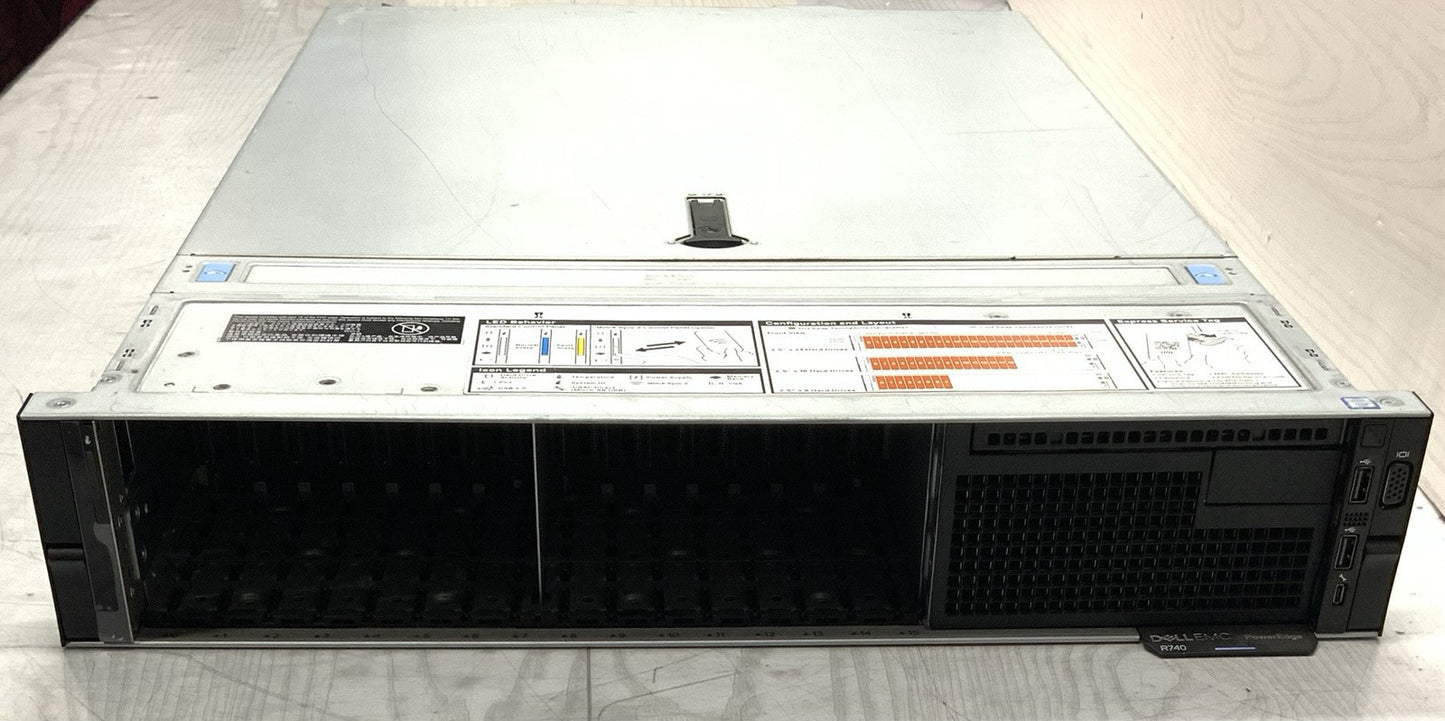 Dell Poweredge R740 16-Bay Server Intel Xeon Silver 4110 192GB RAM 2xPSU | E38S