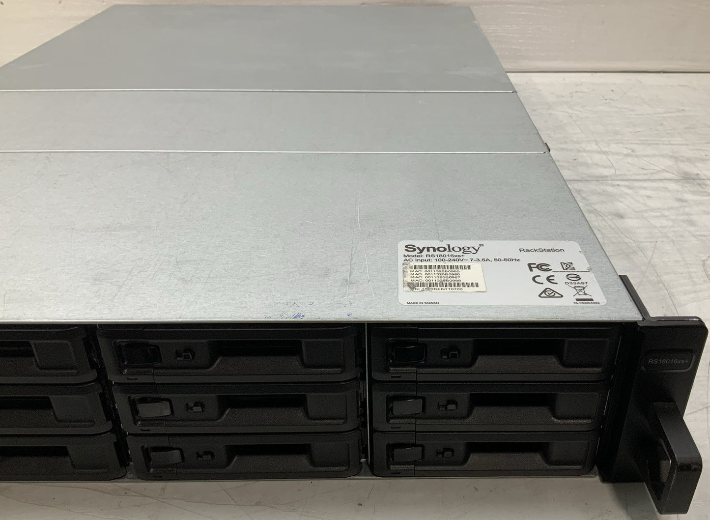 Synology RackStation RS18016xs+ 12-Bay 3.5" Rackmount Storage Array No HDDs