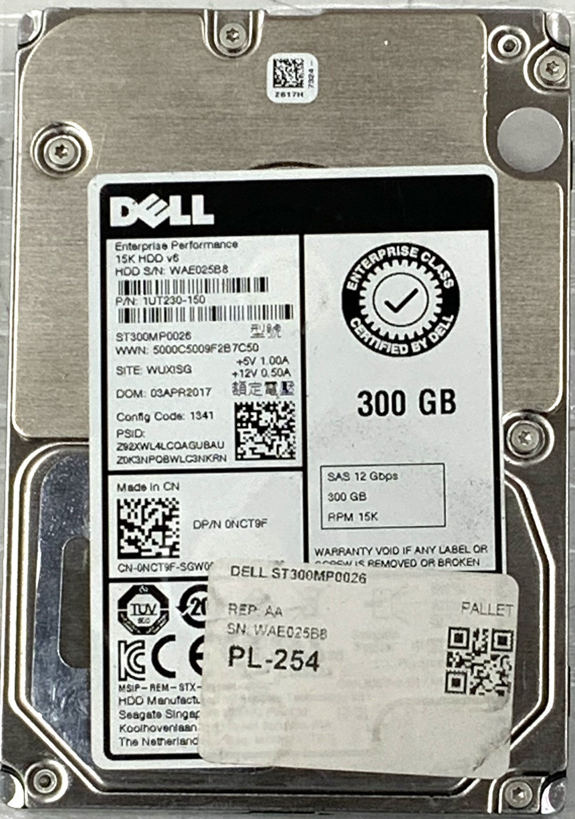 Dell Seagate 2.5" 300GB 15k 12Gbps 300GB SAS HDD | ST300MP0026 1UT230-150