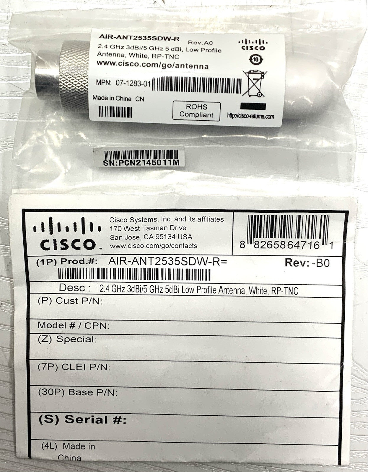 Cisco Aironet Antenna Set of 4 (Orange Dot, NON-SIA) | AIR-ANT2535SDW-R