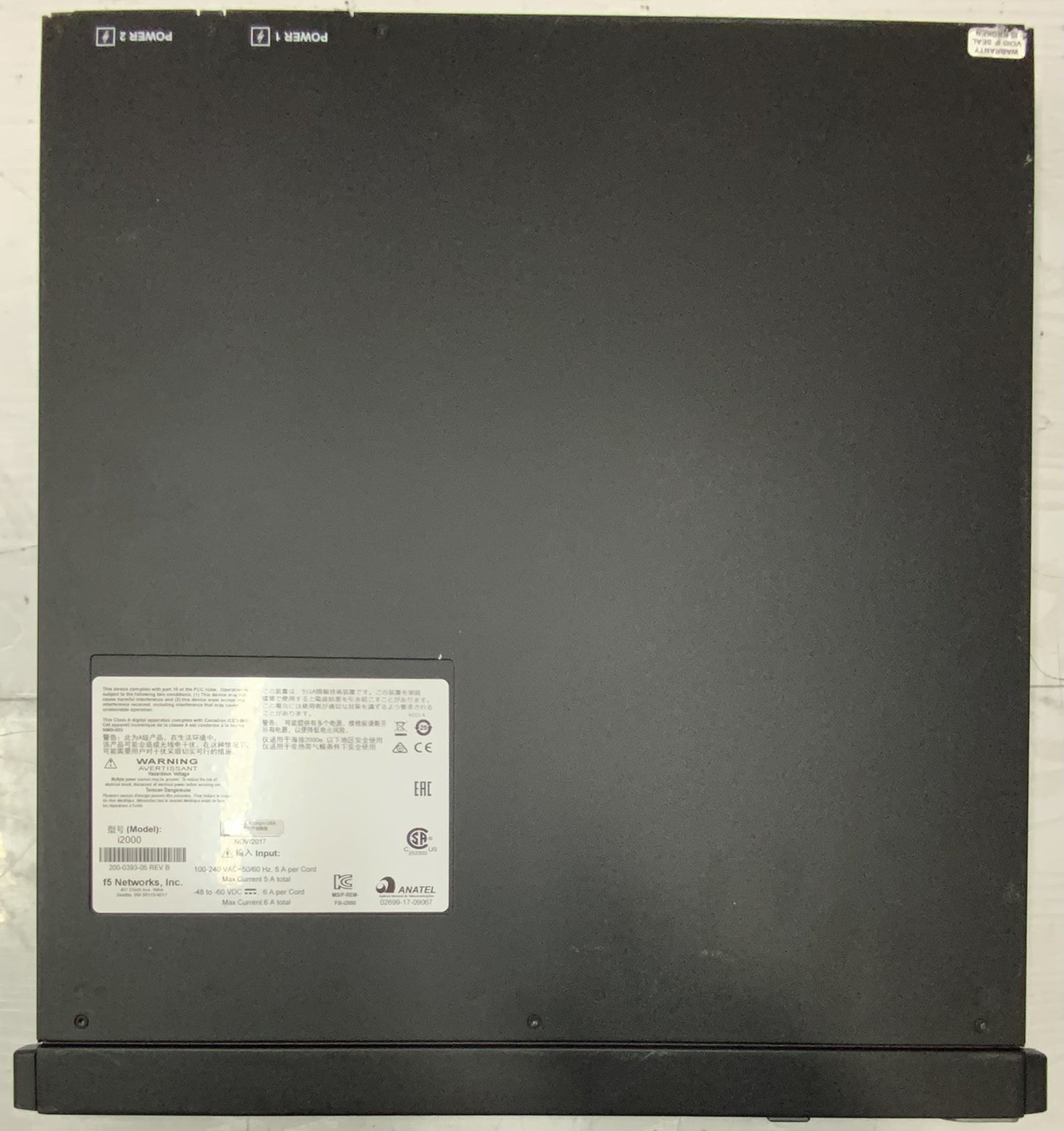F5 Networks BIG-IP i2000 1GbE SFP Traffic Manager